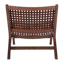 Safavieh Luna Leather Woven Accent Chair