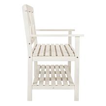 Safavieh Mayer Outdoor Bench with Shelf