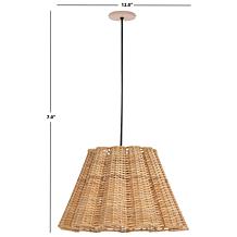Safavieh Melora Natural Cane Pendant Light 12" x 12" x 7"
