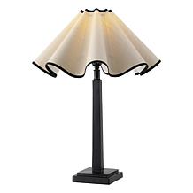 Safavieh Monika Black Resin Table Lamp with Rattan Shade