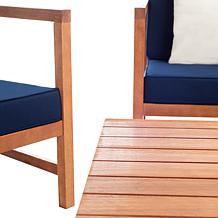 Safavieh Montez 4-Piece Outdoor Set with Accent Pillows