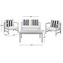 Safavieh Montez 4-Piece Outdoor Set with Accent Pillows