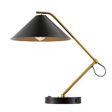 Safavieh Moseby Black and Brass Table Lamp with USB