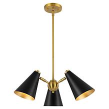 Safavieh Naveeda 21" Black and Brass Pendant Light