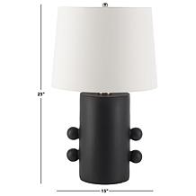 Safavieh Nayeem Black Ceramic Table Lamp 15" x 15" x 25"
