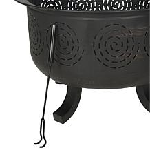 Safavieh Negril Fire Pit with Screen, Grate and Poker
