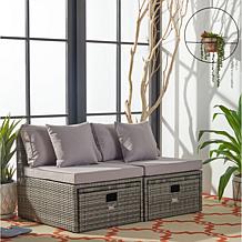 Safavieh Pramla Outdoor Sette with Ottoman