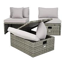 Safavieh Pramla Outdoor Sette with Ottoman