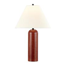 Safavieh Rennie Walnut Wood Table Lamp with Fabric Shade