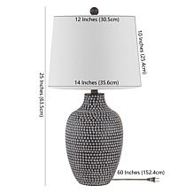 Safavieh Resler 25" Brown and White Resin Table Lamp