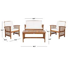 Safavieh Rocklin 4-piece Outdoor Living Set