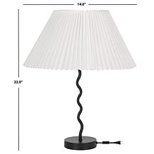 Safavieh Tali Black Metal Table Lamp with Fabric Shade
