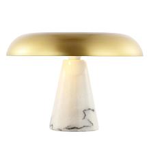 Safavieh Vaughan Brass and White Marble Table Lamp 10"