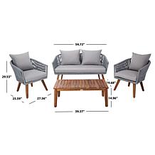 Safavieh Velso 4-piece Outdoor Living Set