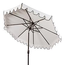 Safavieh Venice Scallop 9' Crank Outdoor Umbrella