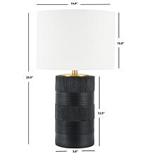 Safavieh Weller Black Polyresin Table Lamp 14x14x25"