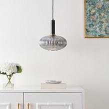 Safavieh Zeon 12" Smoke Grey and Black Pendant