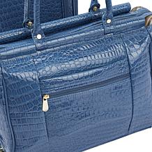 Samantha Brown 22" Croco Spinner & Dowel Bag Set