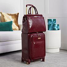 Samantha Brown 22" Croco Spinner & Dowel Bag Set