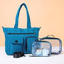 Samantha Brown Anti-Theft Travel Tote with 2-piece Organizers