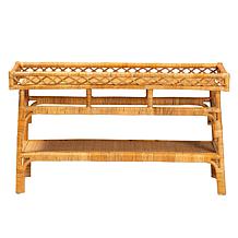 Savitri Bohemian Rattan Console Table 47.2" W x 16.9" D x 27.6" H
