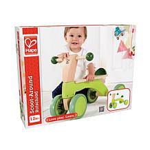 Scoot Around Ride-On Wood Balance Bike in Bright Green