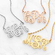 Script 3-Initial Petite Monogram Necklace