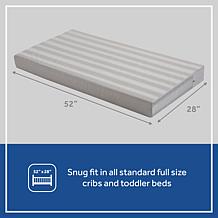 Sealy Butterfly 2-Stage Waterproof Crib & Toddler Mattress