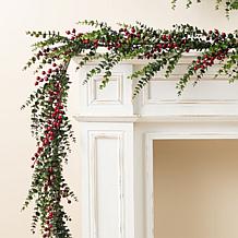 Set of 2 6ft Christmas Greenery PE Dripping Eucalyptus Garlands