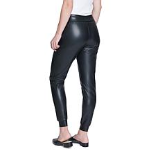 Seven 7 Faux Leather Ponte Jogger - Black