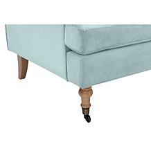 Shabby Chic Deklan Saber Back Leg Velvet Accent Chair