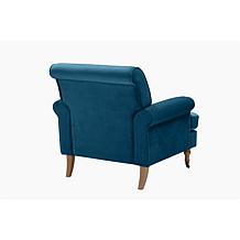 Shabby Chic Deklan Saber Back Leg Velvet Accent Chair