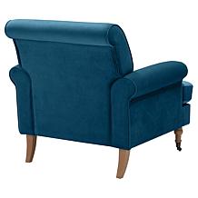 Shabby Chic Deklan Saber Back Leg Velvet Accent Chair