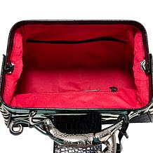 Sharif Legacy Haircalf Leather Cougar Handle Frame Satchel with Strap