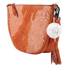 Sharif Legacy Marbleized Quilted Leather Rose Crossbody