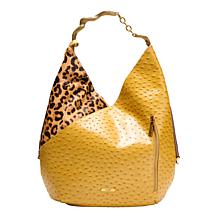 Sharif Legacy Ostrich & Haircalf Sculpted Hobo