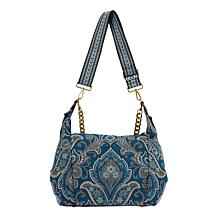 Sharif Legacy Parisian Tapestry and Leather Hobo