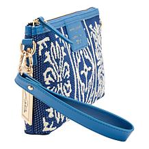 Sharif Sicily Tile Embroidered Wristlet Clutch