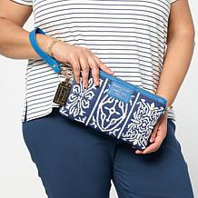 Sharif Sicily Tile Embroidered Wristlet Clutch