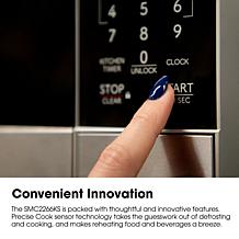 Sharp 1.4-cu. ft. 1100W Black/Stainless Countertop Microwave