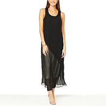 Shavonne Dorsey Tiered Maxi Dress with Chiffon Overlay