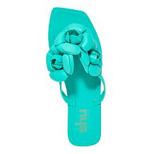 SHUSHOP® Dahlia Jelly Flower Thong Flat Sandal