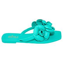 SHUSHOP® Dahlia Jelly Flower Thong Flat Sandal