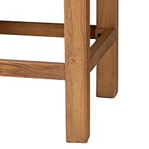 Sibu Rustic Teak Wood and Rattan Cabinet 35.4"W x 16"D x 71"H