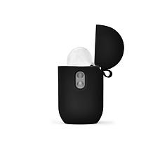 Silicone Case w/Bling Heart and PomPom Keychain for Apple AirPod Pro
