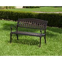 Simone Cast Aluminum Bench