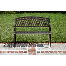 Simone Cast Aluminum Bench
