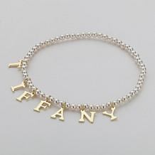 Simulated Pearl Name Stretch Bracelet