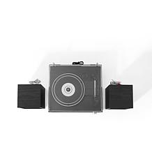 Sloane Record Player With Speakers - Black