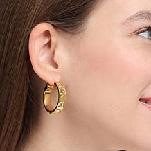 Soave Oro 14K Electroform Nail Head Stud Hoop Earrings